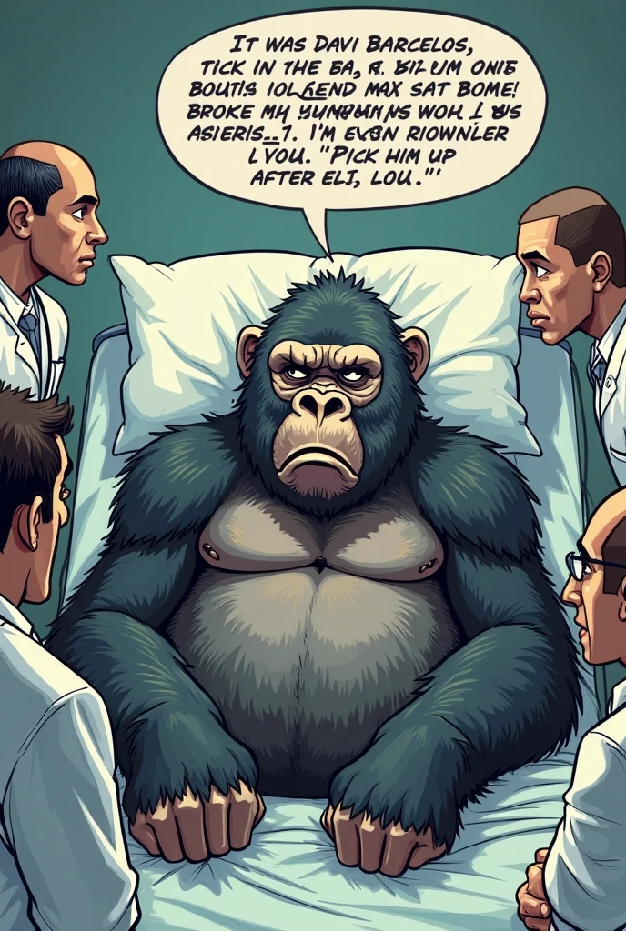 Turn this gorilla to cartoon style, happy face