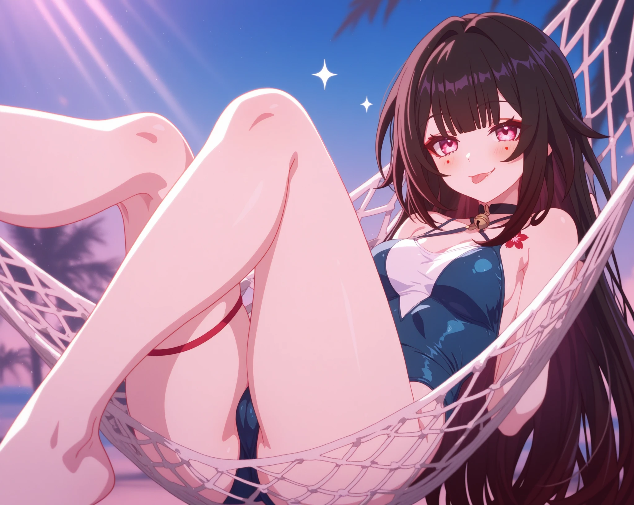 (masterpiece, extremely detailed, 8k, japanese kawaii anime style, sharp focus, nsfw), one beautiful and cute young girl, (idol erotic Portrait, official art), (colorful, Warm colors), beautiful japanese anime style big eyes, (wearing Transparent White micro bra and Transparent micro thong, see-through:1.8), (gorgeous see-through lingerie, lingerie without frill, micro highleg thong:1.5), (tiny thong:1.8), dark brown hair, dark blue eyes, (look of Sexual Ecstasy:2.0), (small erect Nipples, Erect nipples sticking out of the bra:1.5), looking at viewer, (medium breasts, pointy breasts, Cleavage:1.8), (pov, from below:1.5), (pussy focus:2.0), (big and deep cameltoe:1.5), Shiny and firm skin:1.2, Shaved Pussy:1.5, (holding breast, you never touch pubic area:1.8), (squatting on benchat seaside resort, spread legs wide, pose emphasize pubic area, show off genital area:1.5), (spread pussy visible through Transparent White thong:1.5), (shy, open mouth, nose blush:1.5), (big and deep cameltoe:1.5), (thin Ass, thin thighs:2.0), (erotic, arousing, Humiliation:1.3), (professional lighting, depth of field, day light, seaside:1.5), hairclip, long_hair, tony taka,