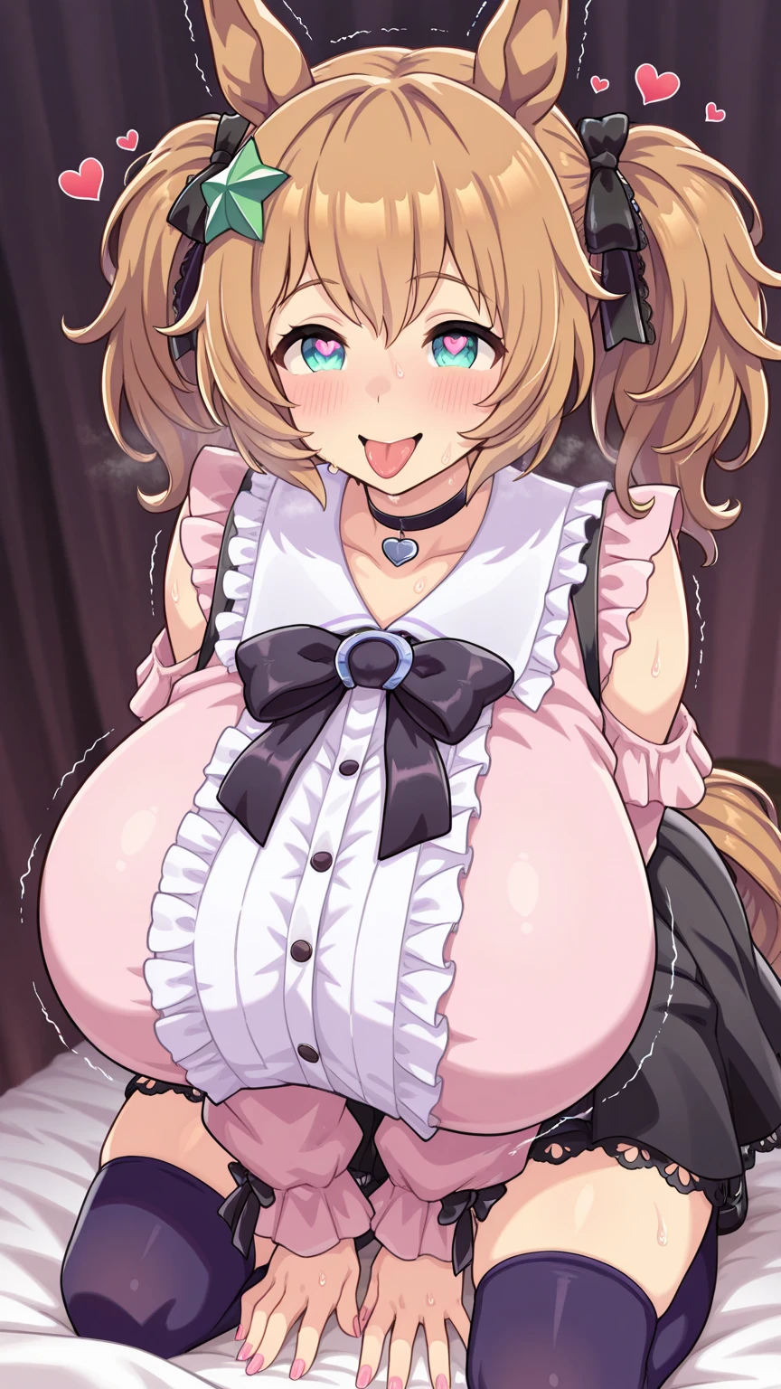 masterpiece, best quality, hires, high resolution:1.2, 16K ,nsfw, (anime_coloring,shiny skin,official style,official art,anime screencap,anime girl:1.1), 1girl, galleondef, horns, closed eyes, dress, white gloves, frills, detached sleeves, frilled sleeves, thighhighs, thigh strap, day, film grain, floating hair, (hetero:1.3) ,(mosaic sensation,open vaginal,cum womb fertilization ,lot semen deep penetration penis. on vagina,lying on back sex on flowering),{{ ((lactation,super gigantic very breasts,more very hugest growing up)) (erotic,huge areolae,huge nipples)}}, arm behind head, thin eyebrows,blush, smile, solo,real fivefingers