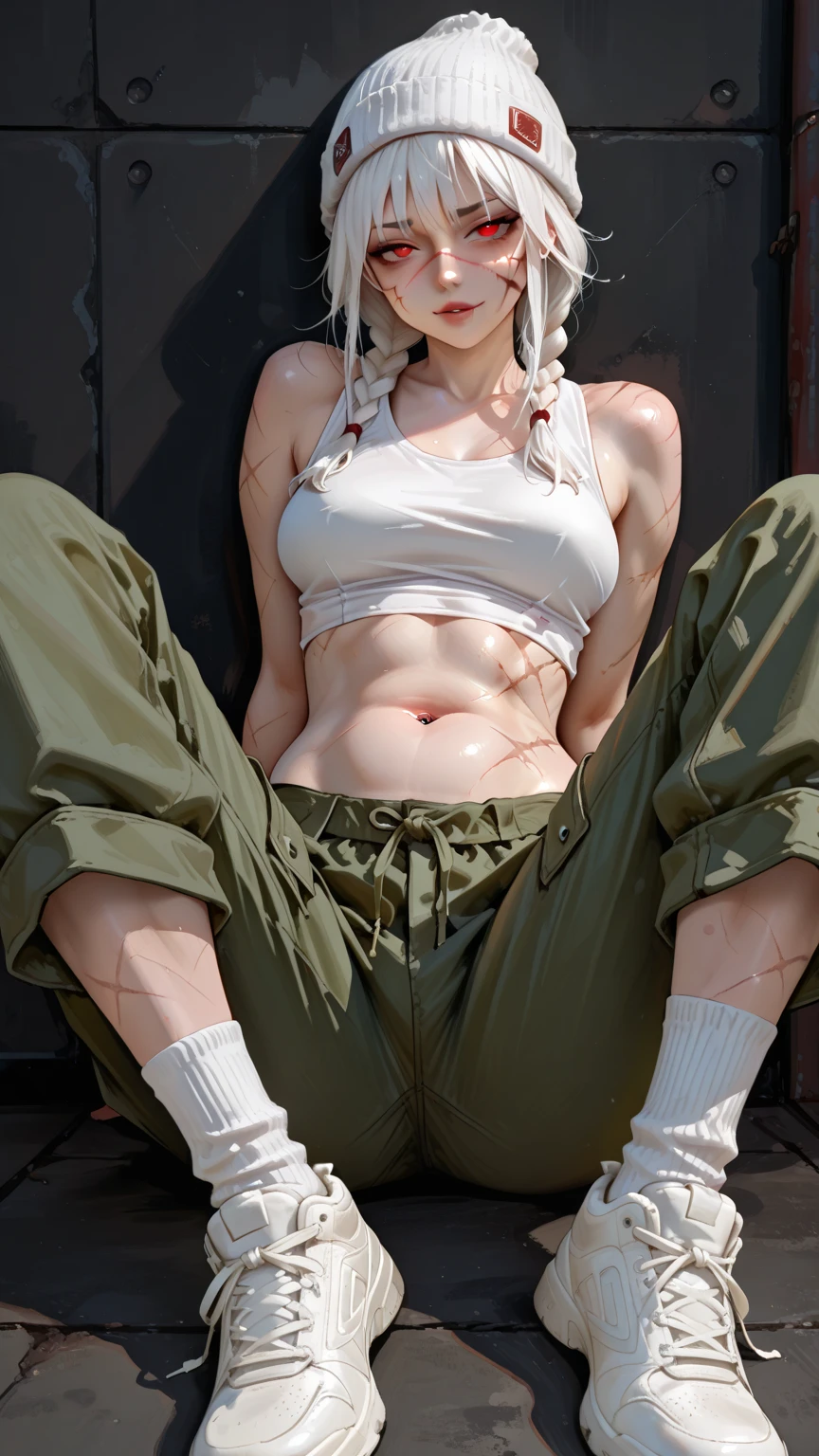 1 girl, young female, a sexy female, young face, green eyes, twintail hair,sixpack, sixpack, big ass, big breast, realistic, high detail, dramatic, full body, ultra Hd, realistic, opening legs, open your legs, show vagina, a bed, muscular, medium muscle