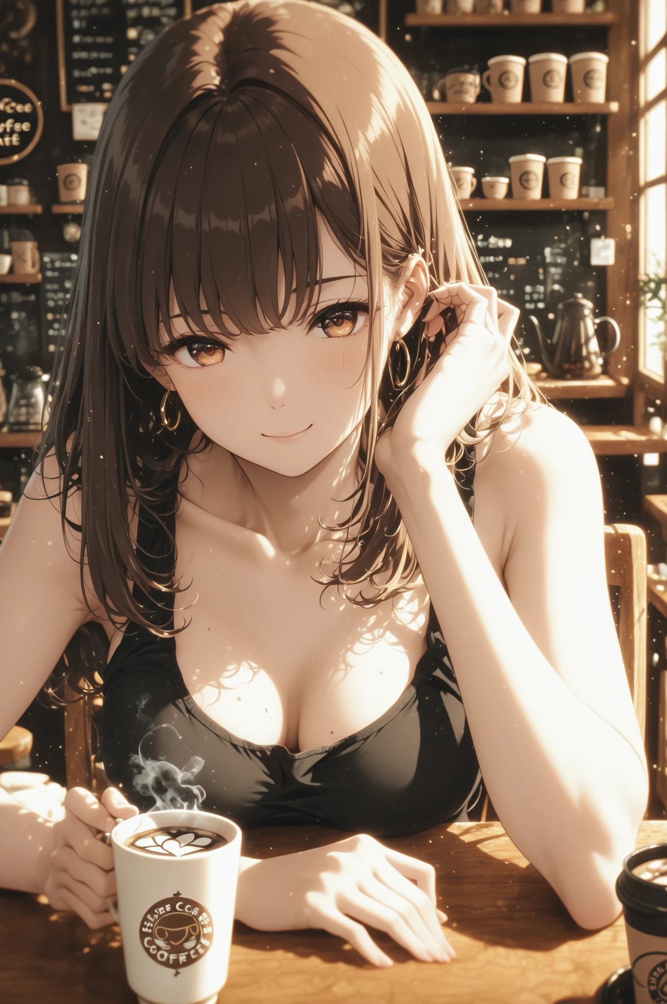(8k、RAW Photos、Highest quality、masterpiece:1.2)、(Realistic、Realistic:1.37)、Very detailed、Ultra-high resolution、Beautiful and well-proportioned face、Top view、Ahegao、Milk on a tray、Emphasize the chest、Maid Cosplay、Headband、Asian,Gal,model, Dark Blonde Long, Lip gloss(Wet lips),Big Breasts、Sunburned skin,Beautiful and beautiful skin、Professional Lighting、sexy、orgasm、I'm opening my legs、