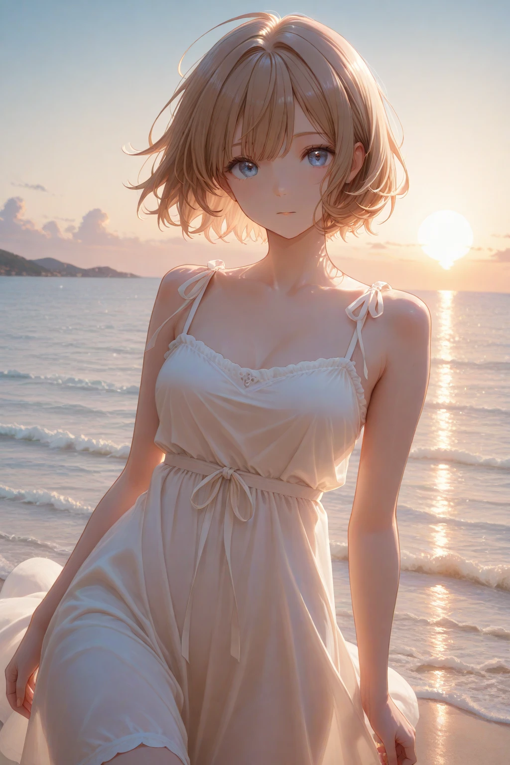 <lora:linen_dress_v0.3a:1>
1girl, linen dress, long sleeves, beach,
<lora:mieruko-chan_v0.3b:1> yurikawa hana, x hair ornament, looking back,, masterpiece, best quality, highly detailed