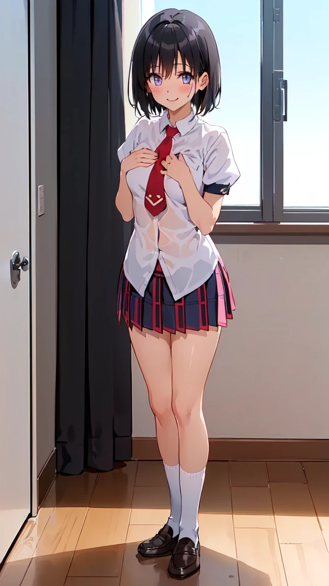 2 girls, by 2 person, Girl's brown eyes, black hair, medium long hair, Inward roll、(Navy blue sailor suit:1.4),indoors, Cafe、very big breasts、publish one'chest of、Naked things'chest of、blush、embarrassing、scary face、I'm worried、confused face、a large amount of breast milk comes out of the nipples,、Breast milk gushes from the nipple、very short skirt、micro mini skirt、female shape'Private parts are clearly visible、vibrator in thighhighs、The crotch is wet with love juice、Looks painful、Full body portrait