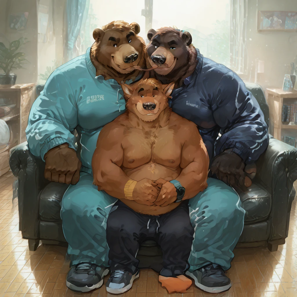 solo, tired lions holding newspaper in left hand and holding mug in right hand, two identical heads on one body frowning, bald, lion ears, masculine, necks, correct eyes, adult, male, 50 years old, (stylized 3d, by disney, by rembrandt), by pixar:1.1, by dramamine, (fat, beefy, dadbod, chubby, big belly, sweaty, bathroom background, (shirtless, nude, flaccid penis, hairy testicles, big nipples), correct hands, correct anatomy, (ultradetailed, best quality, detailed masterpiece, highly detailed masterpiece, 4k, professional cartoon:1.7), (natural pose, sitting on toilet, holding newspaper:1.1, holding mug:1.1)