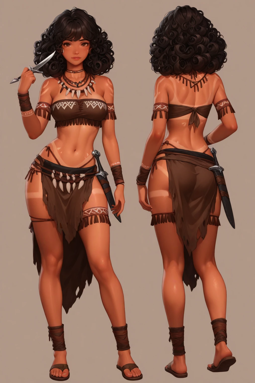 (The concept character sheet of a strong, attractive, and hot woman gladiator, full body, gladiator style, wearing gladiaror costume) (Full of details, frontal body view, back body view), Highly detailed, Depth, Many parts, ((Masterpiece, Highest quality)), 8k, Detailed face, dark short hair, angry expression. Infographic drawing. Multiple sexy poses. tattoos,3d, choker