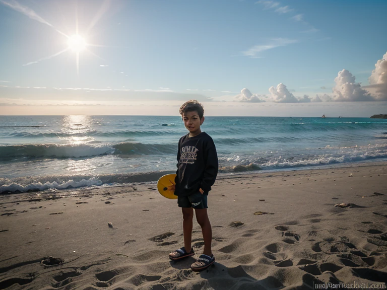 13 year old boy on the beach