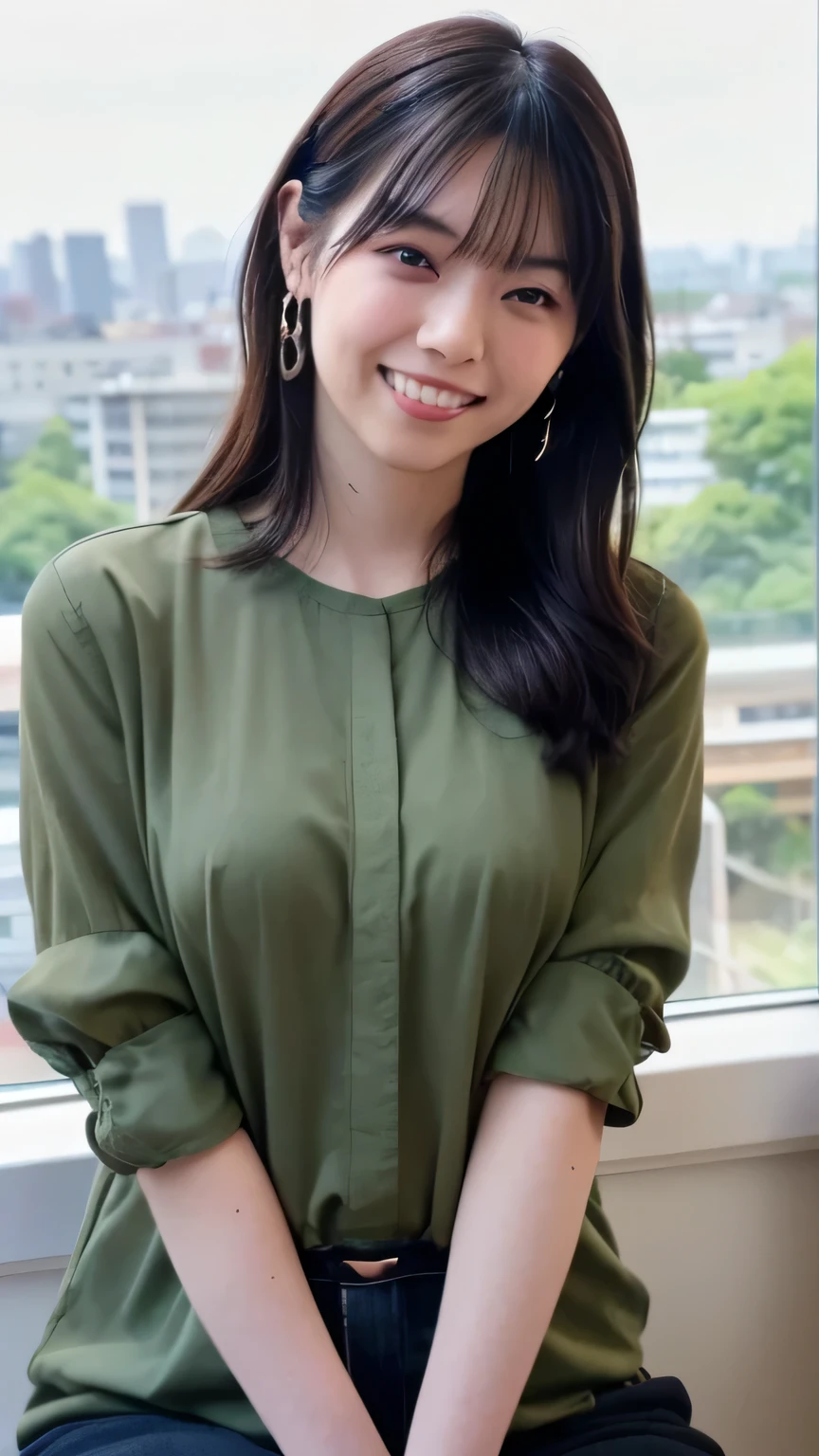 ((Highest quality)), ((masterpiece)), (detailed),Perfect Face,Japanese,Landscape Mature Woman,Upper Body