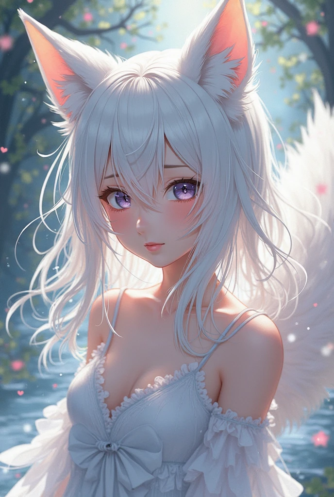 a furry cat girl, 1 girl, detailed beautiful girl with large breasts, black fur, red eyes, yellow dress, meadow, flowers, sexy, (best quality,4k,8k,highres,masterpiece:1.2),ultra-detailed,(realistic,photorealistic,photo-realistic:1.37),highly detailed face, intricate details, detailed facial features, porcelain skin, delicate features, elegant pose, dynamic lighting, vibrant colors, lush foliage, colorful flowers, magical fantasy