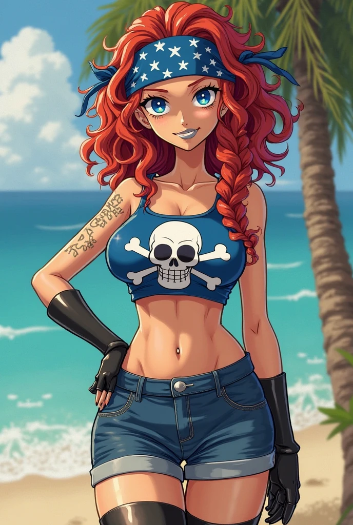 One Piece Nami Creation、Watercolor、An illustration、Orange Hair、shirt、precise face features、black eye、Sporty clothes、High resolution、Dynamic pose、