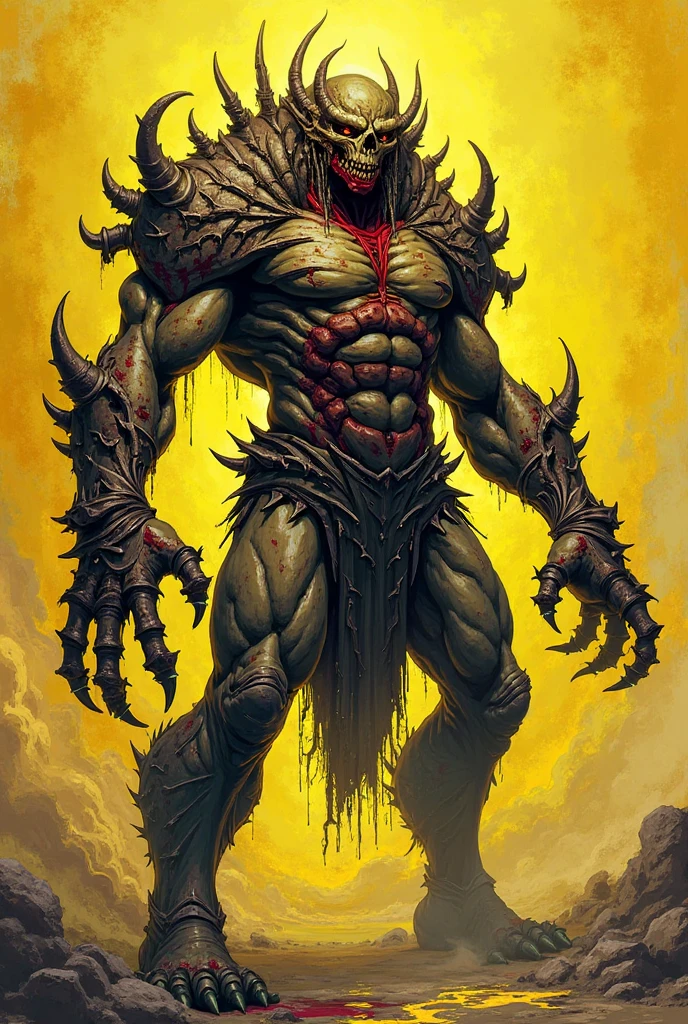 (1 skinless girl), (carnage skinless physique:1.5), (megan-fox:1.5), (1 super muscular undead skinless succubus with gigantic horns:1.5), (covered in red necrotic rotting skinless muscle:1.5), (exposed muscular anatomy:1.5), (perfect fingers:1.25),(8k, RAW photo, photorealistic:1.25), dark horrific scary atmosphere, hellish landscape, Hellraiser like atmosphere,, by bernie wrightson and christos achilleos and thomas cook; 64k