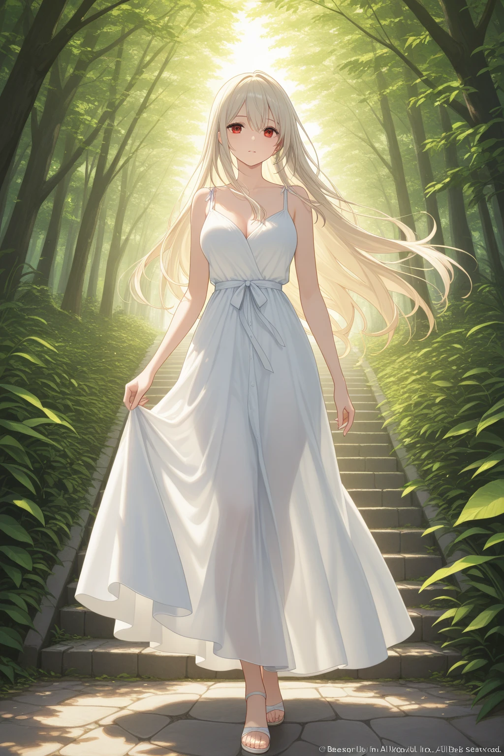 最high quality、high quality、10 years old、Greek mythological god々Costume、Sanctuary Grasslandoonlight、Long dress、elysion、Full of light