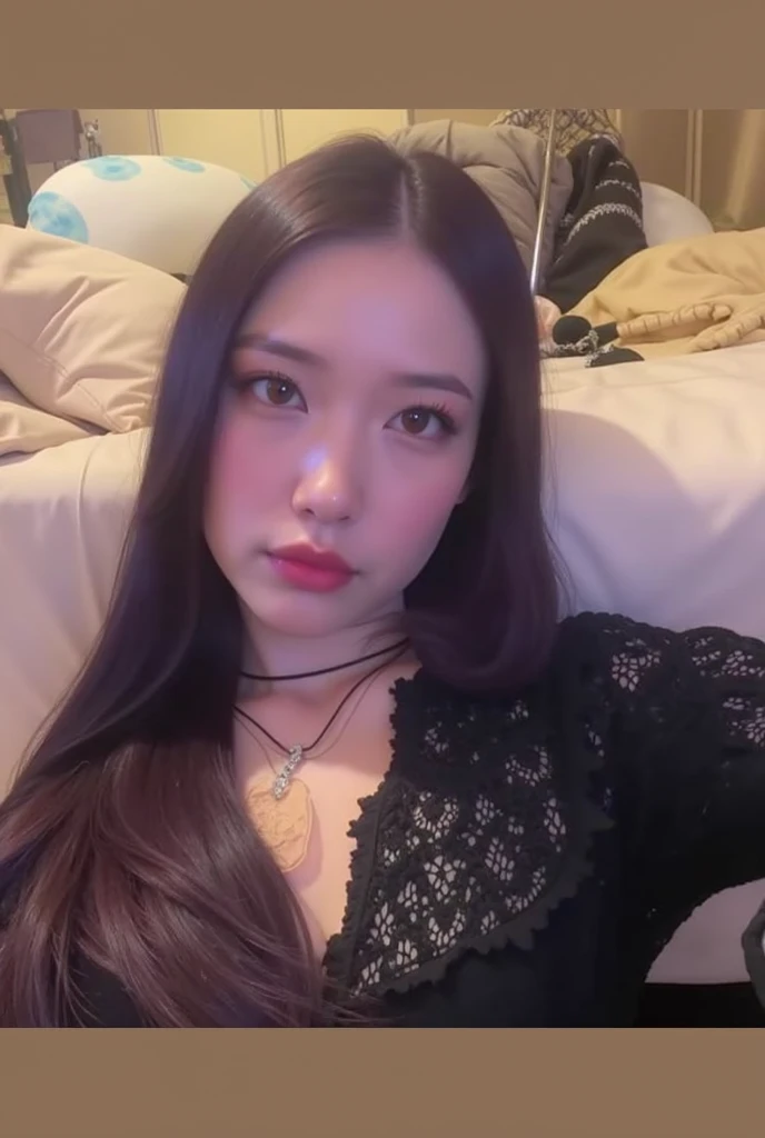 Close-up of a woman lying on a bed with a purple-eyed teddy bear, korean girl, beautiful south korean woman, gorgeous young korean woman, beautiful young korean woman, korean woman, beautiful Asian girl, jaeyeon nam, young and adorable korean face, Young cute pale asian face, jinyoung shin, Asian girl, heonhwa choe, pale korean adorable face