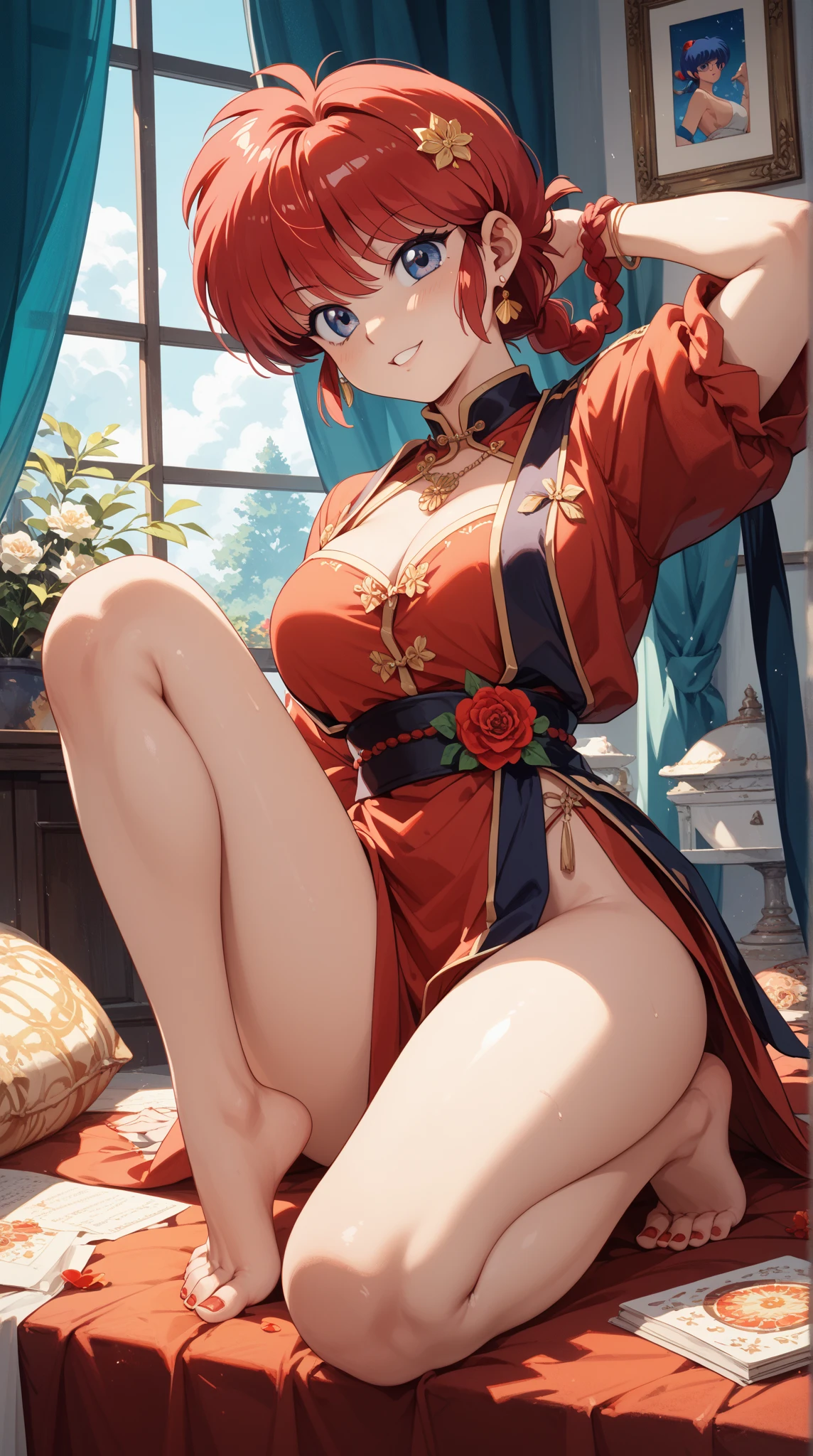 Top resolution、 Top image quality、 masterpiece、 8K、 (((One Woman)))、(((24 year old)))、 Cheerful smile、 Big open mouth、 (((chestnut-colored hair、5 head body、Raise your hands wide、 Soft breasts、sparkly eyes、Light in the eyes、bob cuts)))、(((slip on the snow)))、 (((Are sleeping)))、(((blue outfit、Long Skirt Santa)))、 Wearing a blue cloak、((Long tights))、 Winter Park、Flowing Starry Sky、Christmas、Falling snow,1boy, 1girl, (((vulgarity))), (cowgirl position), sit astride, (girl on top), (straddling), hetero, trembling, humid, nipples, ass pov, (sex), penis, large penis, vaginal penis, pussy cum, pussy juice, sweat, (spoken heart), breast focus, indoor, Grey Wallpaper, window, snow, midday,