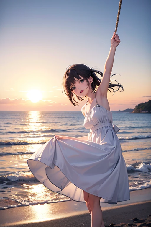 With the vivid contrast of the sun-drenched sky、The breeze is carrying joy and satisfaction