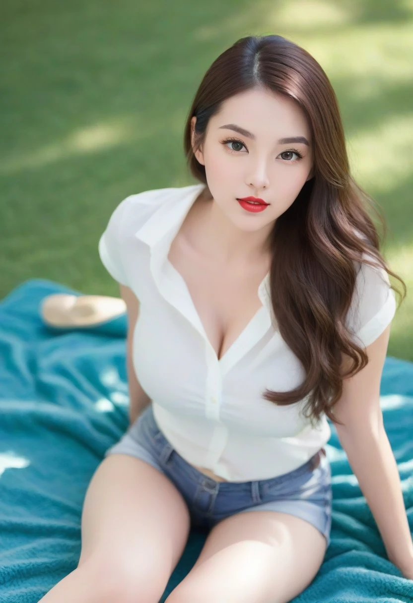 (masterpiece:1.3), (8 thousand, realistic, RAW photos, best quality: 1.4), (1 woman),(short skirt), (shirt), (suit), (양쪽 다리에 짙은색 realistic 팬티 스타킹), (Wearing high heels on both feet), (full body shot), (outdoors in sunny weather), (walking like a model), (Beautiful makeover), (very beautiful body) , (Realistic and very beautiful face), (long eyelashes), (double eyelid), (Very beautiful eyes, realistic and delicate), (big bust) , (Strong body through exercise), (beautiful abs), (Beautiful heaps), (tall), (black hair. parted, long hair:1.3), (아름다운 parted스타일), (realistic and beautiful skin), (absurd), (attractive), (ultra high resolution), (extremely realistic), (very detailed), (golden ratio), (Two long, realistic and beautiful legs), (realistic 팔), (necklace), (earring),(beautiful nails manicure), (So beautiful and sexy), (perfect secretary look)