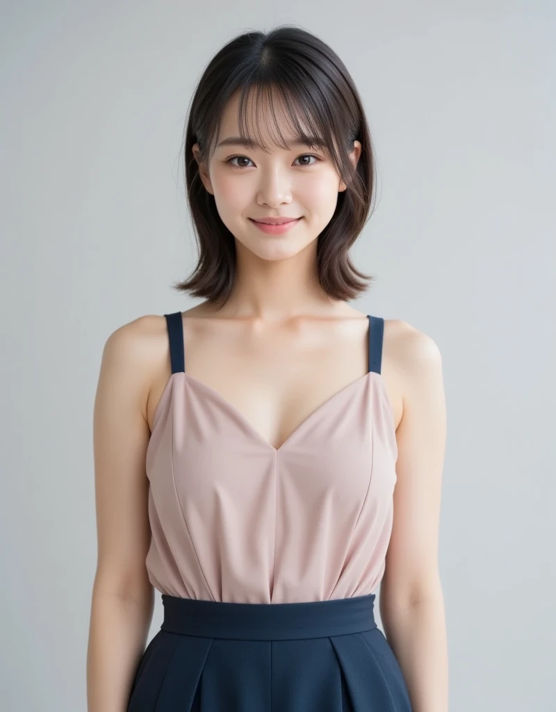 high quality、masterpiece、Super Resolution、beautiful girl、beautiful girl顔、Cute girl face、School、Schoolのプール、School Swimsuit、Schoolの水着、School Swimsuitを着ている、whole body、Famous Japanese actresses、Very beautiful face