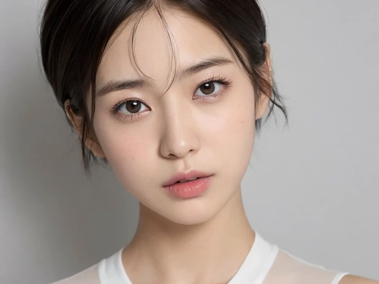 Model actress、One Woman、cool、Japanese and half European、Close-up of face、30 generation beauty、Realistic Skin、yukata