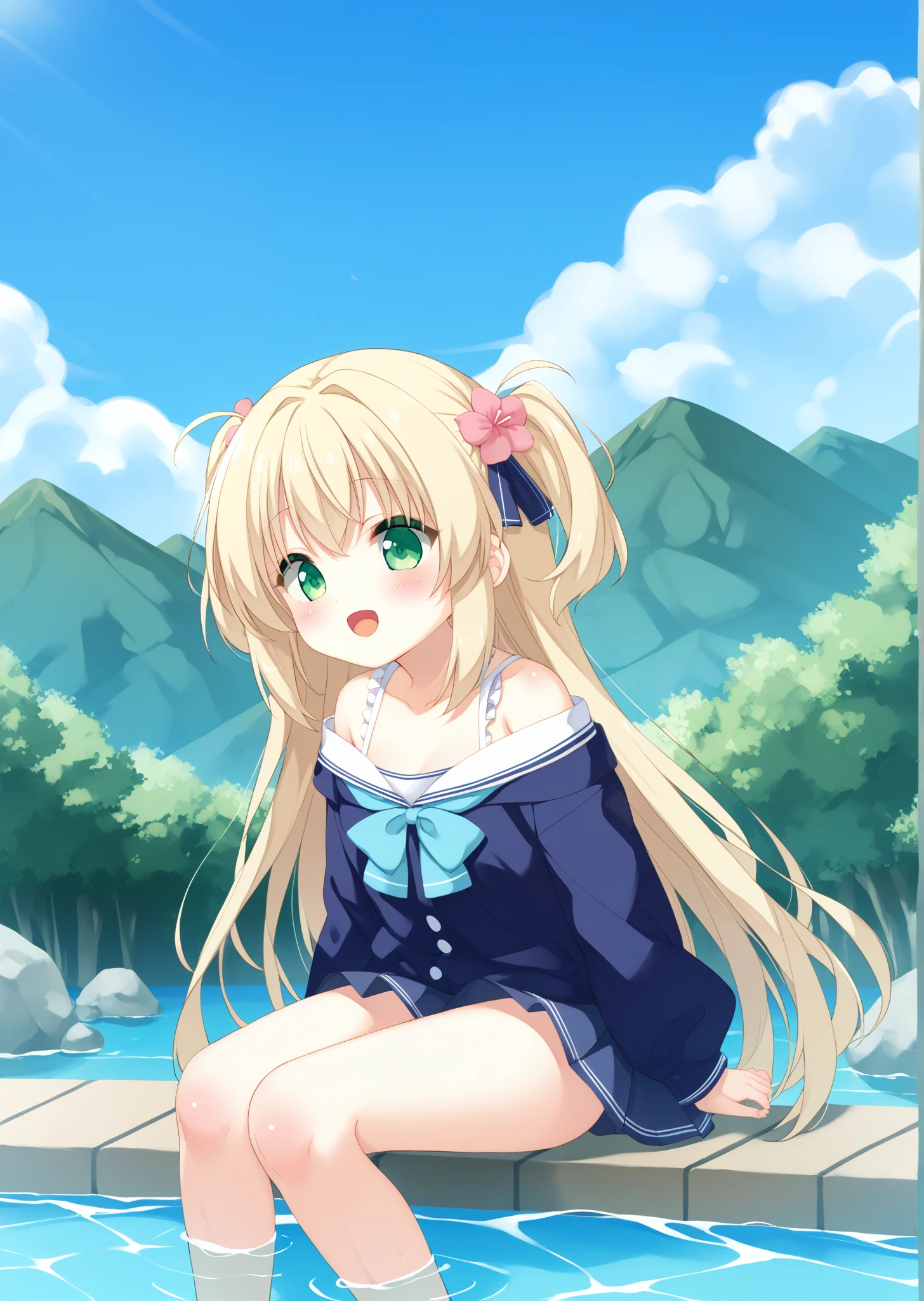 (Highest quality, masterpiece, whole body),1, line-art, tender girl, thin and narrow and long eyes, very thin face, rough-drawn eyes, very long face, extremely fluffy and curly and dense and loose flaxen long hair, sweater with stripes, low-gauge sweater, straight cheeks, droopy eyes, shadow on half of her face, detailed eyelashes, eye is located lower on face, round chin, droopy eyes, ellipse iris, messy curls, drooping eyes, straight cheeks, thin thighs, sharp face, sharp chin, sharp cheeks, portrait, nose located lower, she turns away, sharp face, elf girl, extremely pale skin, sitting in the steppe of Russia, huge dense woods behind her, cloudy sky, slender face