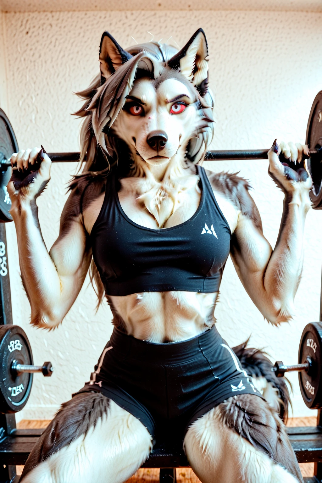 instagram style, realistic photo, bust shot, solo, beautiful woman, brown hair, mid transformation, transformation into (corgi), (detailed fur:1.2, thick fur, fluffy fur), muscular, amber eyes, breasts, purple crop top, jeans,
BREAK, analog style, shot on kodak portra 400 film, 4k, extreme detail, park setting,