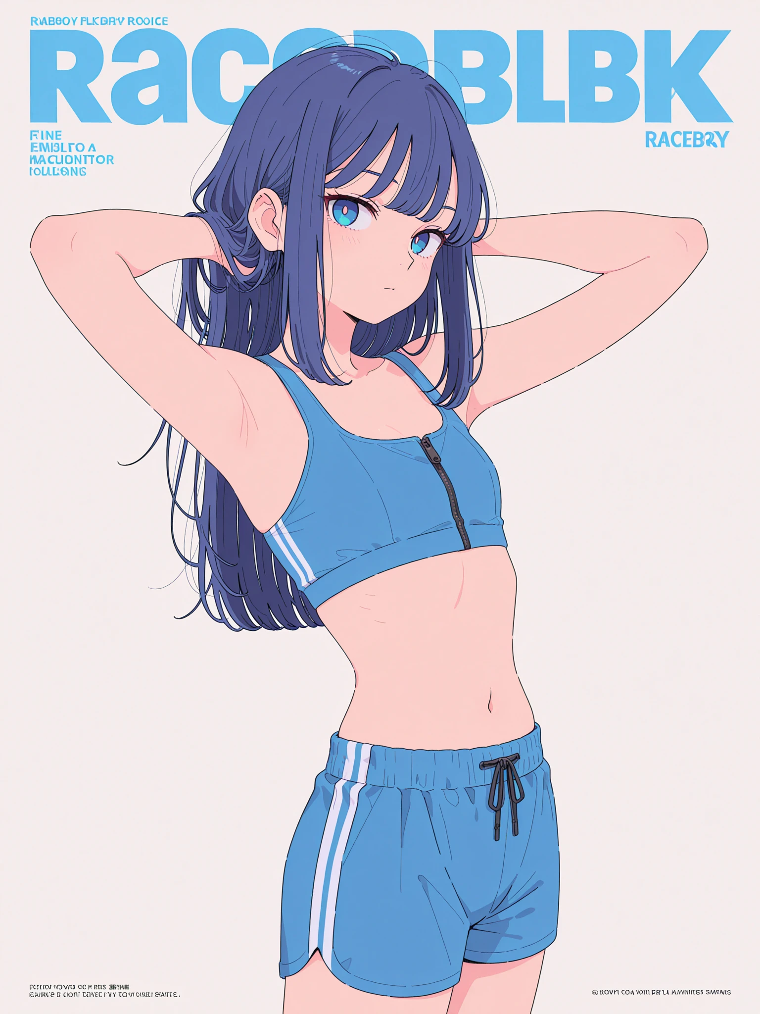 cowboy shot,thin legs,standing,small breast,long twin tails,black hair,navy school swimsuit