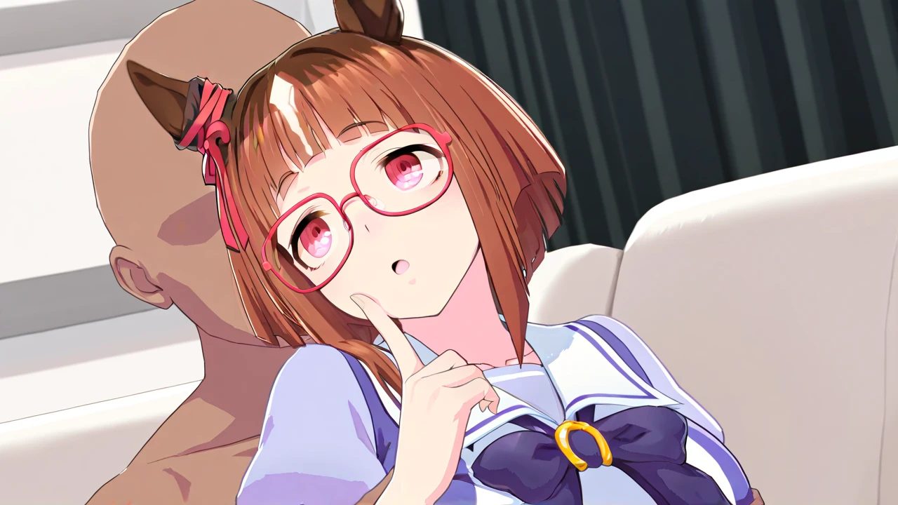 maekawa miku,nsfw,footjob, cum on feet, penis,Cat ear,Red glasses,uniform,black pantyhose,Trampling on a dick