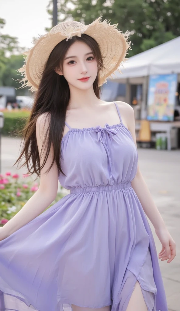 1girl,highres, high quality, masterpiece, bare shoulder, purple eyes, white dress, braid, beach