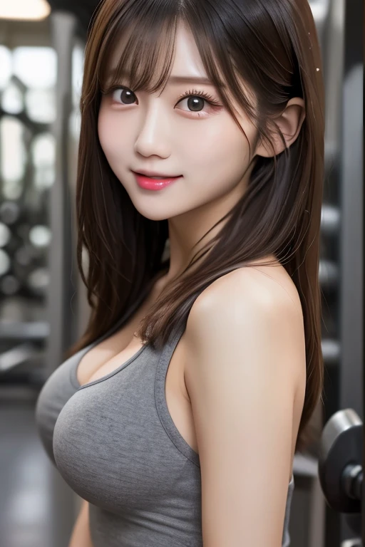 Pure,ssmile,high detal,high qulity,Kizi,tall nose bridge,Side Body,Raised sexy,Bright eyes,Small mouth,(the detail:1.1+textureskin:1.2)(From the outside) , many color,Best quality at best,8K,real photograph,Delicate skin details,tmasterpiece,photograph of-realistic,Complicated details,RAW photogr,In the gym,ssmile,sport outfit,Translucent tight yoga clothing,sockes,Extra-long hair,cropped shoulders,delicated face,Expose cleavage,decorations,Perfect Finger,Dissection correct,(Huge room,0.8),big cuvy hips,shiny skins,Shooting from front, fullnude((slim body)) (((((fullnude))))) smal body
