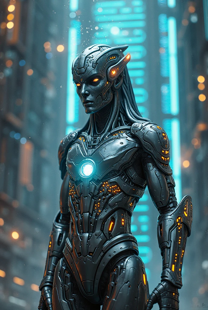 4D, A fierce battle between Thor and a giant, fusion of fantasy style, H.R. Giger bio-mechanical aesthetics, Beeple abstract digital techniques, close-up, vigorous but blurred brush strokes, highly saturated colors, soft natural light engendering stillness, amidst a vast and unsettling environment, ultra fine