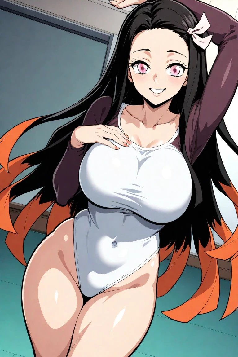 score_9, score_8_up, score_7_up, Thornhex, black hair, red highlights , SD90style, retro artstyle, source_cartoon, red nails, blue eyes, red lips, long hair, looking at viewer, breasts, lipstick, makeup,  1girl, breasts, solo, nipples
navel_piercing, nude, long_hair, realistic
from_below, pussy, navel, 
large_breasts, completely_nude
cloud, sky, breasts_apart, 
day, wavy_hair, lips
ass _visible_through_thighs