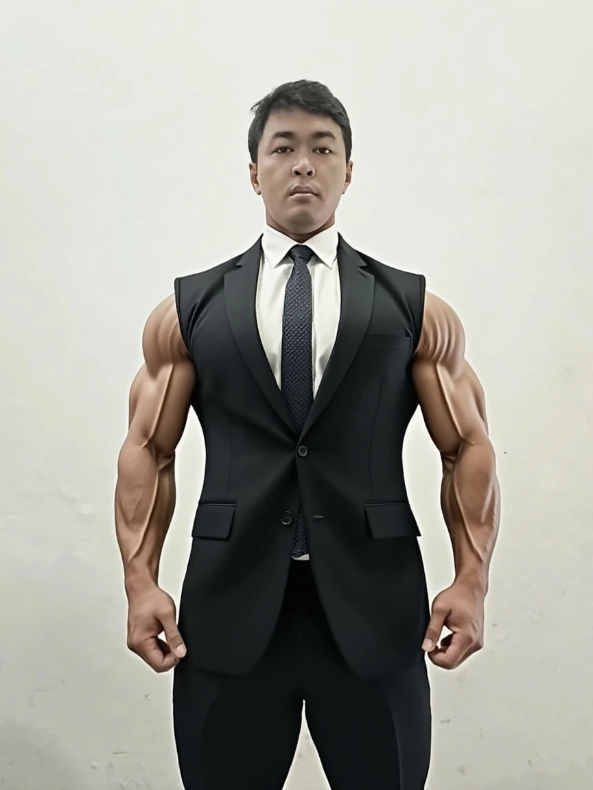 Realistic​ photography​ of a​ korean​​ sexy​ boss​, 29 ages​​​ , wearing​ a​ suit, thin​ necklace​, large​ pecs​, ​ fat​ ,​ tan​ skin, at​ office​ old​s,pose cool