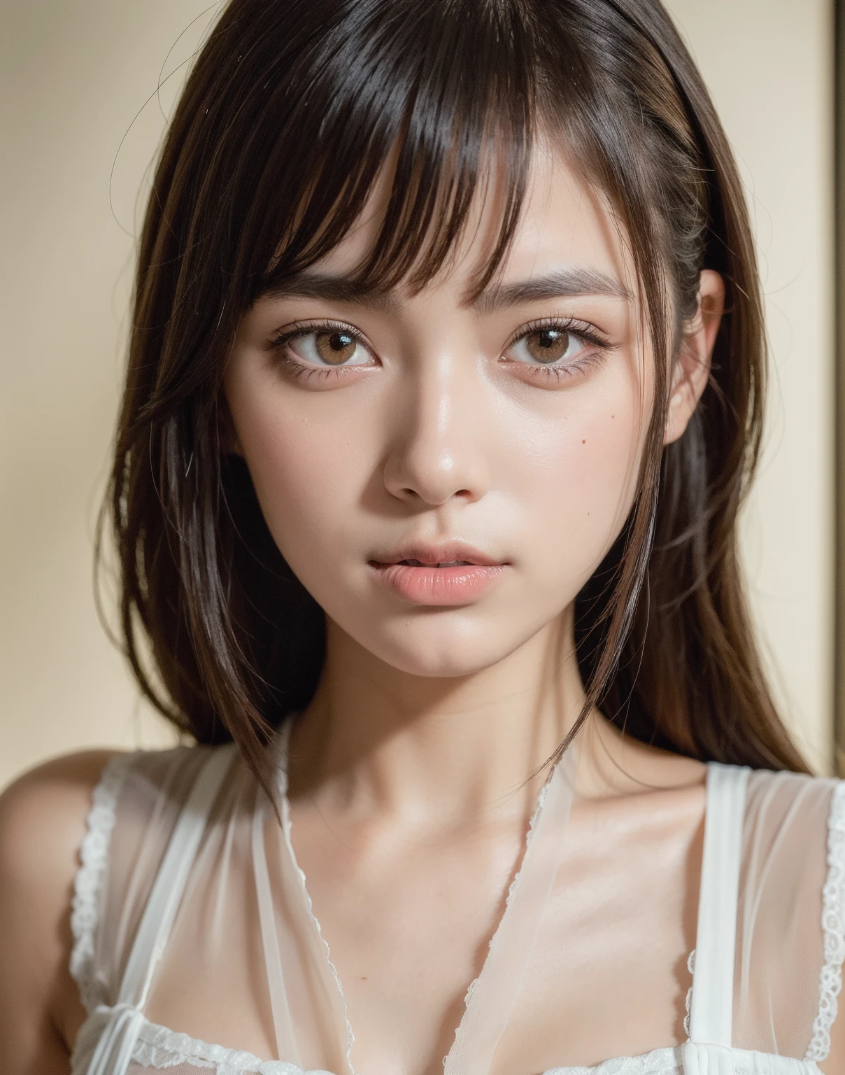 best quality, face focus, soft light, ultra high res, (photorealistic:1.4), RAW photo,
1japanese girl, solo, cute, (pupil, lights in the eyes), detailed beautiful face, (small chest),(high resolution detail of human skin texture),
(long hair),
indoor,
Damask Shirt Dress,
(portrait)