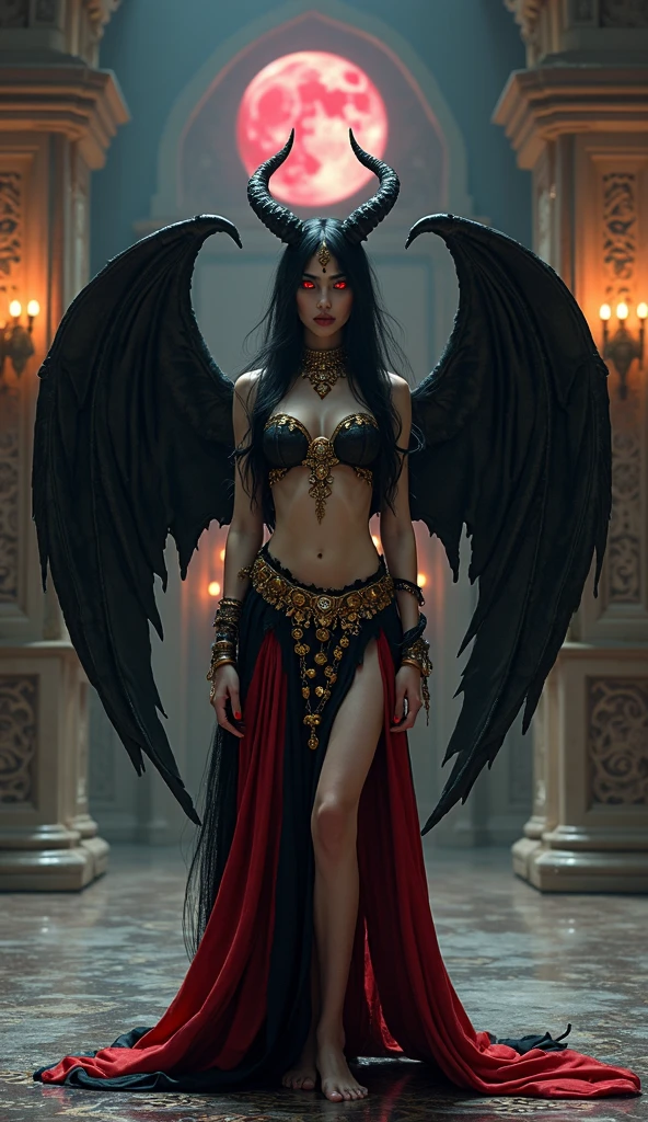 The pieces fly, Highest quality, High resolution, Realistic, Baphomet,Spooky atmosphere