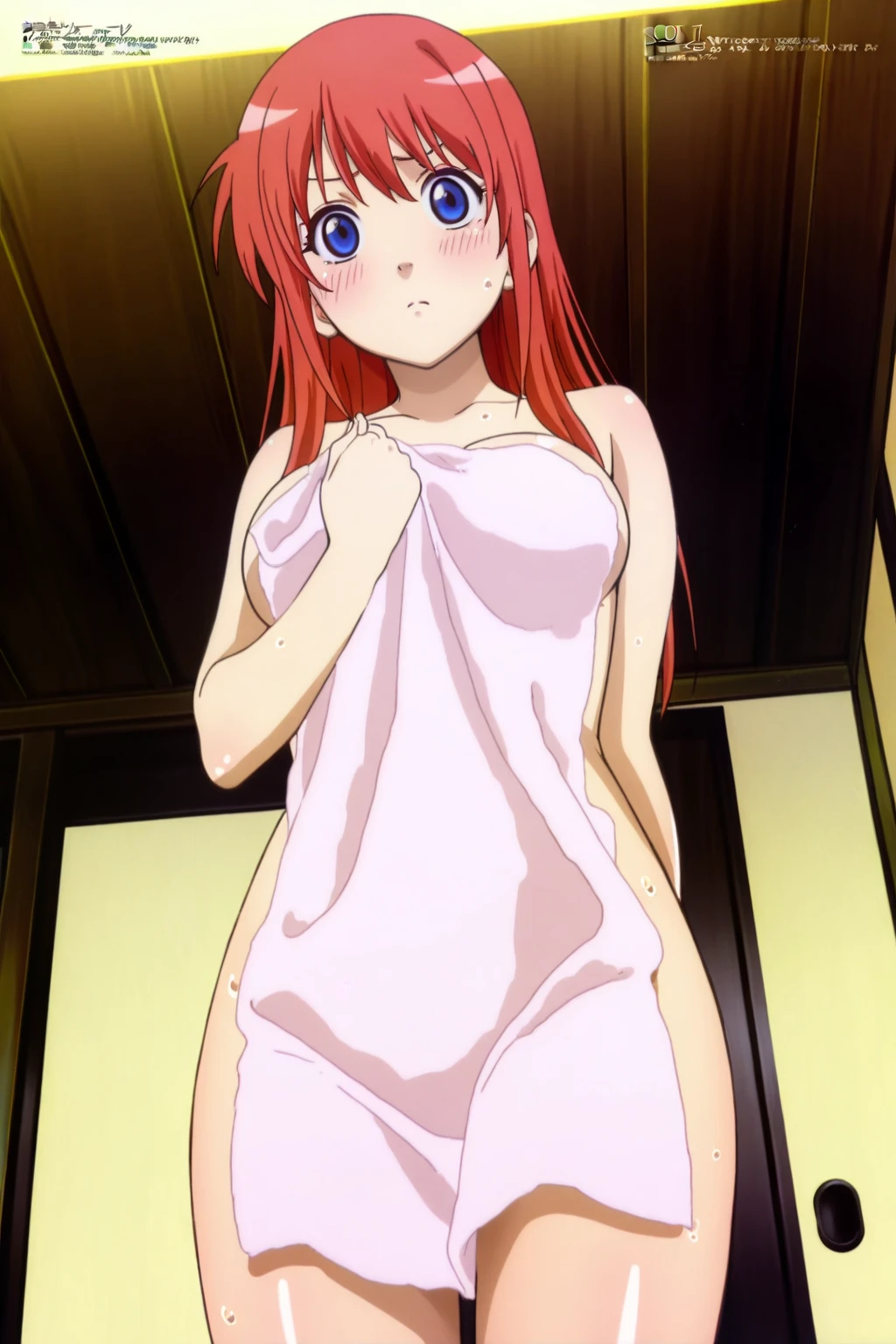 (Hyper-realistic), (high resolution), (in 8K), (high detailed), (Best Illustration), (top-quality), (ultra-detailed), (masterpiece), (nude), (topless), (bottomless:1.2), (at evening),
(1girl), (nipples), (sweat), (squatting), (spread legs), (pussy),
(asuka), (blue eyes), (orange hair), (two side up), (small breasts),
(tatami room),