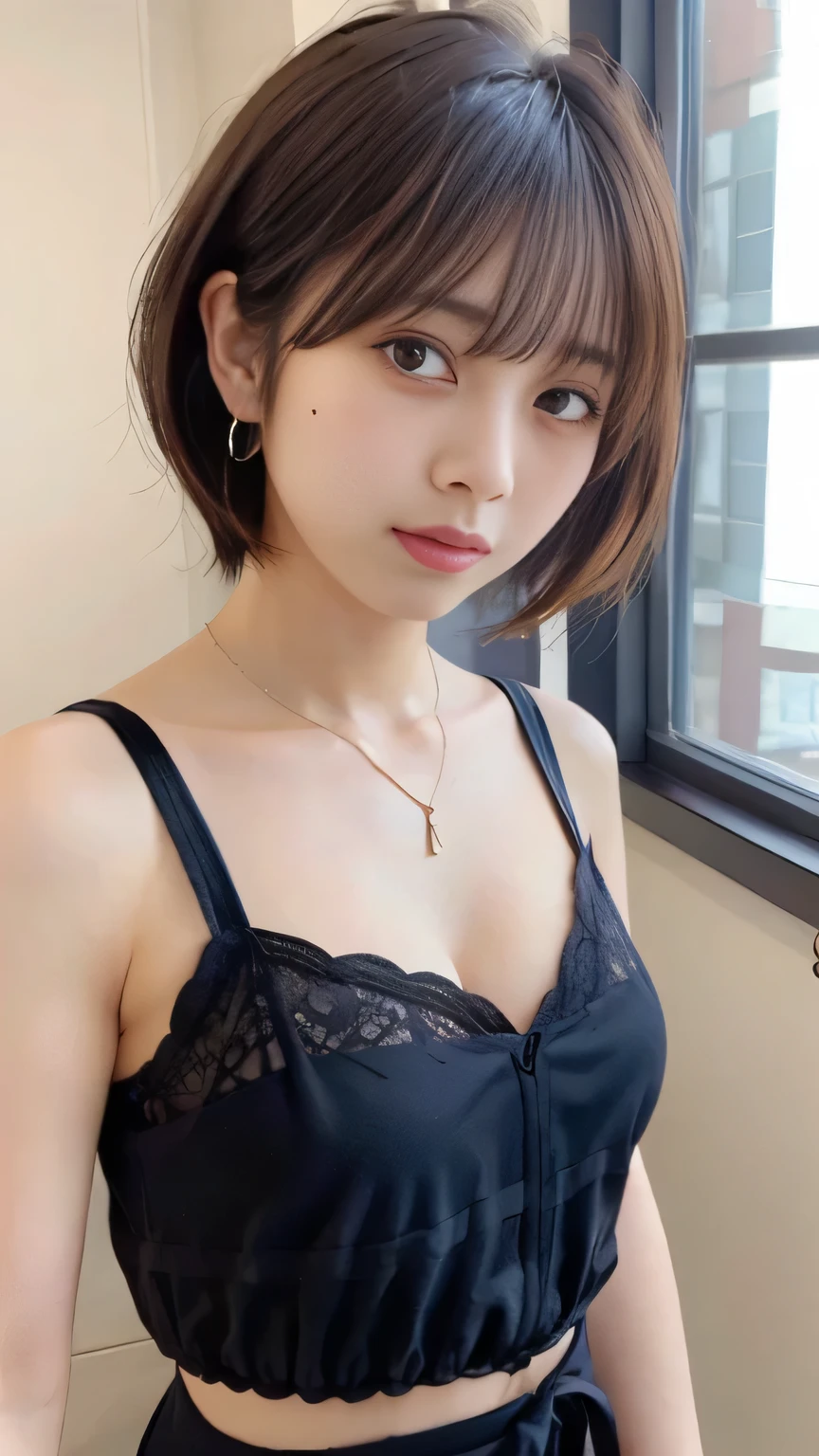 best quality, ultra-detailed, super detailed skin, cute, extremely detailed, 8K, solo, single girl, dynamic angle, beautiful female, belly button crotch tattoo, transparent top clothing, blash, smile, uncensored, motion, navel, croptop, ear piercing, two-tone hair color, cool, HDR, wind, perfect hand, active, ART STYLE, hands behind back, yunqing,