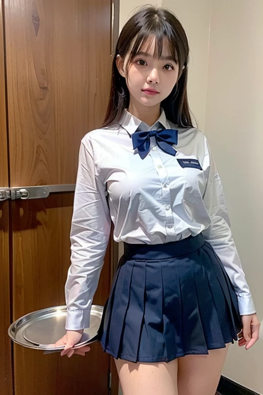 (high quality), (NSFW:1.2), Split screen vertically, 1 girl and 1 man are enjoying online chatting by exchanging own photos and messages using a smartphone chatting app, 18 years old, korean, long distance relationship, The text is written in English., they weared korean high school uniforms, whole body, A woman focuses her eyes on the mobile phone screen and is happy, Upload your photos to an online community using a smartphone app, It's like a cartoon, with men going crazy over a woman's post online., They're sending a message to a girl asking to chat, You are amused by their reactions, light makeup, slim figure, (girl weared thin and natural pantyhose : 1.9), (girl weared slim high_school uniform_pencil skirt and blouse : 1.6),(a man weared high school uniform_shirts and pants:1.5), (they weared school uniform_blazer and tie), Separation of female and male cut scenes, The story flows like a cartoon., film cut