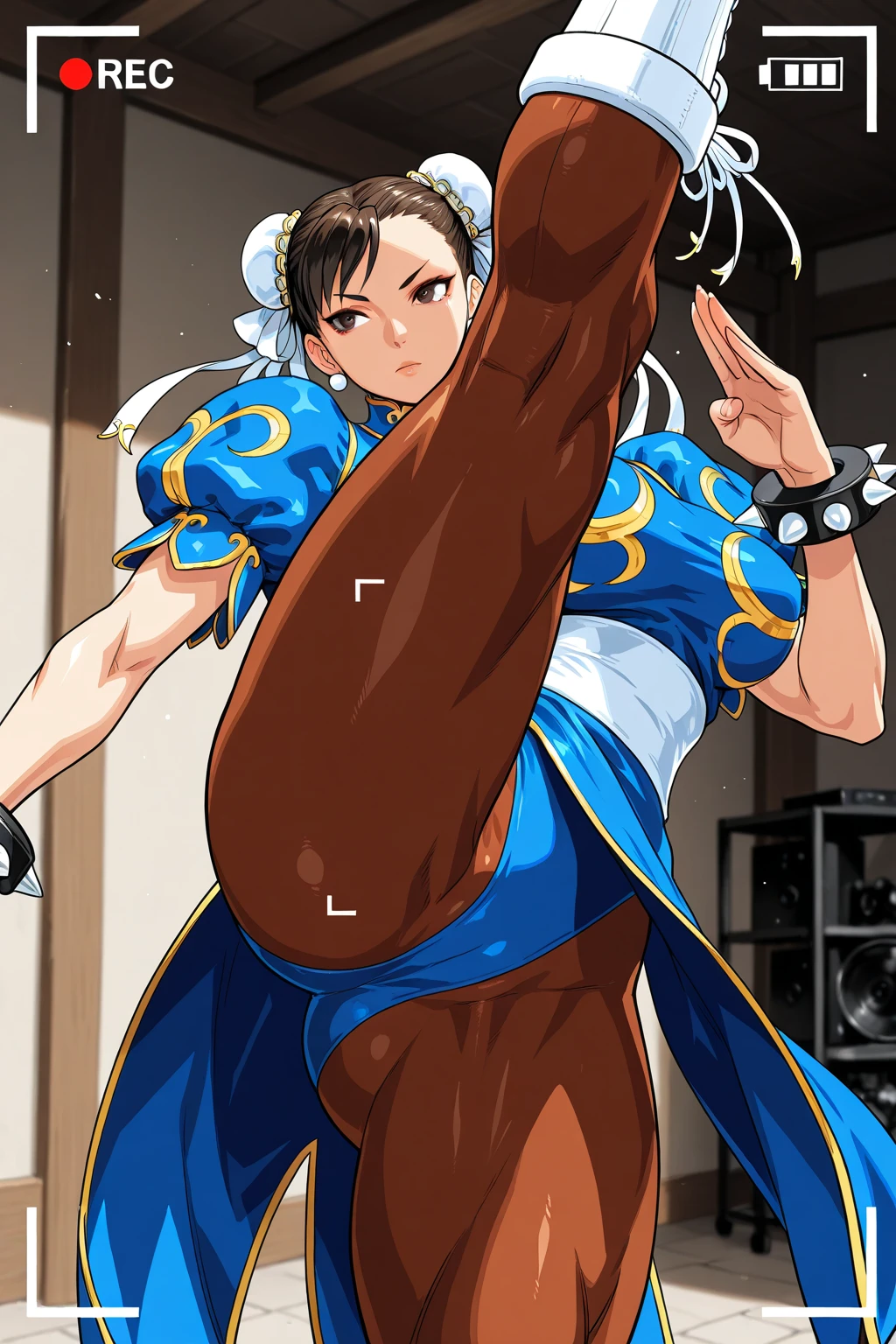 chun li, olhos lindos, olhar serio, belas coxas, brown pantyhose, belas pernas,belas coxas, sedutora sexy, cidade a noite,botas brancas