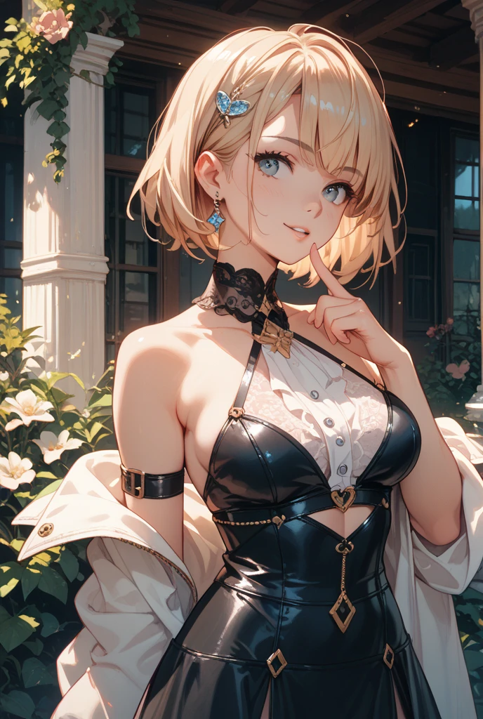 ((Upper Body:1.5, Breast augmentation:1.5, profile:1.5, close:1.5, walk), (Realistic, Realistic: 1.37), (masterpiece, Highest quality: 1.2), (Ultra-high resolution: 1.2), (RAW Photos: 1.2), (Sharp focus: 1.37), (Face Focus: 1.5), (Extremely clear images:1.3), (Shot with Nikon), (Ultra Definition CG Integrated 8k Wallpaper: 1.2), (Beautiful Skin: 1.2), (White skin: 1.3), (Hyper Sharp focus: 1.5), (Ultra Sharp focus: 1.5), (Beautiful cute face:1.3, Taiwan actress face:1.3), (Highly detailed background, Detailed Background: 1.3), A photo of a very cute and beautiful woman, (actress), Professional attire, (22 years ago: 1.1), Portrait of a Girl, Upper Body image, Front view, The composition is symmetrical, (Studio Lighting: 1.3), (Movie Light: 1.3), (Backlight: 1.3), Dim lighting, Full body lighting, break, ((Looking straight at you, Put your arms behind your back, Stylish pose:1.3)), break, (光沢のあるブロンドのthin髪: 1.37, Twin tail hairstyle:1.37), Dark brown eyes, Beautiful Eyes, Princess Eyes, ((Blonde:1.3)), bangs, Hair between the eyes, thin, Abdominal muscles, perfect Abdominal muscles, (Medium Breasted;1.47, Cleavage:1.27), (thinウエスト: 1.15), (Detailed beautiful girl: 1.4), (Breasts pressed together, View Audience, (Wearing a Gothic Lolita dress:1.3, Gothic Fashion:1.5)), alone, Lips parted, Red lips, (Glowing Skin), Sweat, (Detailed night view background:1.2), (A light smile:1.37, closed mouth:1.37), ((Perfect female body)), (Upper Bodyイメージ:1.3), Frame Head, Perfect Anatomy, Perfect Proportions, 8.5 Life-size, expensive, Face Focus, Ultra Realistic Photo, Ultra-sharp images, Ultra-detailed images,
