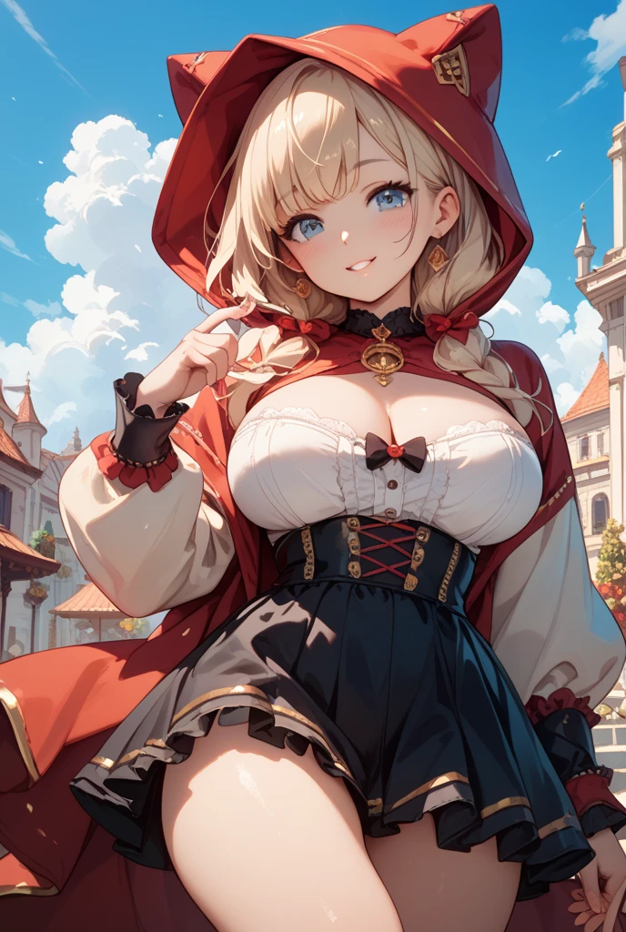 Super big breasts、Little Red Riding Hood the Musketeer、fairy maze、In the fairy tale、camel toe、huge tit、nipple puff、cleavage、love and courage