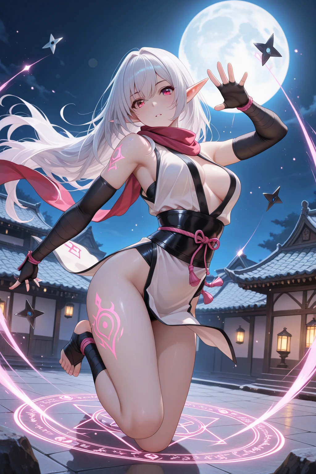 ninjartista eclipse lunar A Mata Facas cabelos pretos longos cabelo rabo de cavalo olhos amarelos Mulheres Bonitas (NSFW:1.0) young girl, super hairy pussy slip with medium breasts, tied up hair, tiny waist, very little nipples, sexy look, super sexy pretty face, gorgeous, viking, pubic hair
