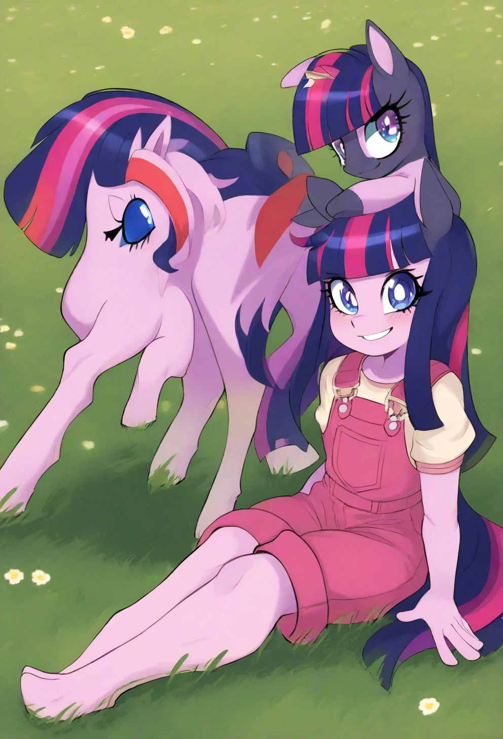 (((masterpiece))), (((best quality))), ((ultra-detailed)), (highly detailed CG illustration), ((an extremely delicate and beautiful)),(cute delicate face),cinematic light, ((High Quality Image 10k)) ((Perfect Cartoon Autonomy 10k)) Masterpiece, Twilight Sparkle and Apple Bloom are naked, two girls only, (below 1.2) Apple Bloom is letting Twilight Sparkle Suck on her big Feet at the park, Twilight Sparkle and Apple Bloom Equestria Girls, Twilight Sparkle is enjoying herself While sucking on Apple Blooms feet, Apple Bloom has a smug grin on her face While Twilight Sparkle is enjoying Sucking on Apple Blooms Feet, Twilight Sparkle and Apple Bloom, cuerpo completo, high resolusion