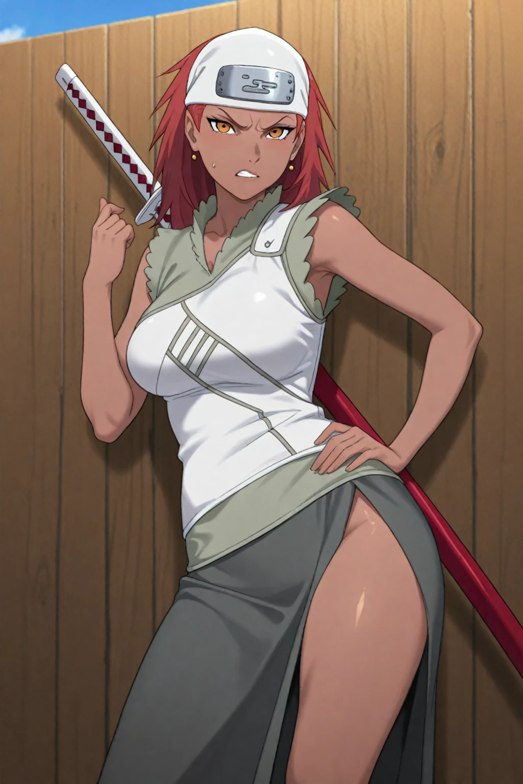Embarrassed look、Side bust、Landscape illustration、Middlewind、Tearnote Yoko, 22 years old、Small breasts、High resolution、short hair、Medieval cloth clothing、long slit pink dress、Angle from below、Climbing a ladder