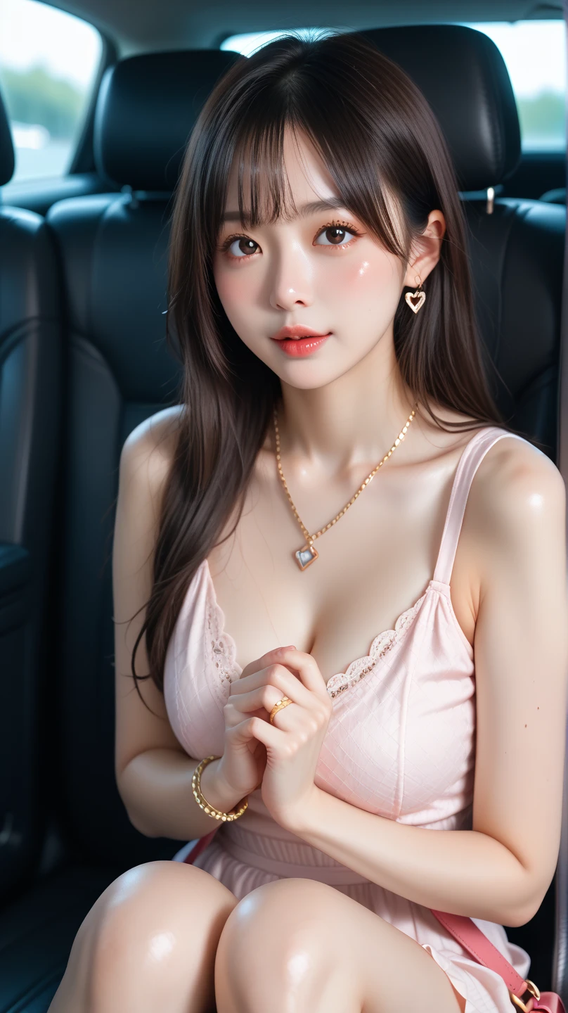 (((NSFW : 1.2))), (((pornography))), (realistic), (intricate details:1.2), (masterpiece、:1.3), (top quality:1.4), (Ultra A high resolution:1.2), Ultra A high resolution, 8K resolution, very detailed expression, dark, (high quality), complete anatomy, natural anatomy, full body photo, (1 Girl being caress by 2 men at night : 1.6), she is 21 years old, (call girl:1.5), (prostitute: 1.5), (she is korean:1.6), (beautiful : 1.4), (Dyed fancy colored hair banging), (big earrings), heavy makeup, Confusing wording, choker necklace, long legs, (a girl weared slim feminine dress and pantyhose. : 1.4), (2 men are the her owner : 1.4), glowing skin,(eye contact each other :1.4), (the men tied up her arms behind her back:1.4), (((orgasm : 1.4))), (((moaning : 1.2))),(She being caught and sexually harassed by 2 men : 1.5), (she be forcibly raped by 2 men : 1.5), violated by them, (she be laying on the bed forcely : 1.4), She can not resist holding her arms grabbed by men., his dick being inserted into her pussy and anal., a man tighten her panty, a man tears off her pantyhose to explore her pussy, grabed ass, (The men grabbed her thighs.), caress, fondle, (on the bed in hotel : 1.6), (detailed background:1.2),(She has enjoying spooning sex with several Korean men : 1.4), (doggy pose sex on the bed : 1.4),(She's not looking straight ahead : 1.4), (look at each other)