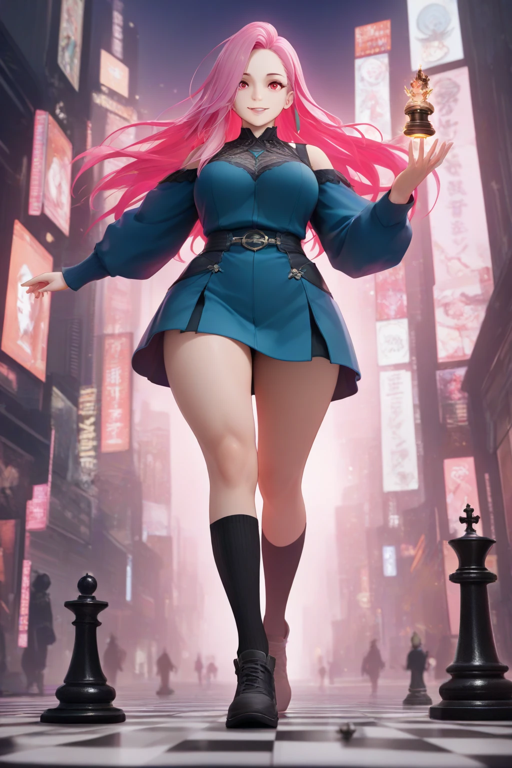 Giant goddess with bare feet seen from below walking through the city in anime style, best quality, ultra-detailed, realistic, vibrant colors, glowing lights, bustling streets, towering skyscrapers, anime-inspired character design, dynamic poses, flowing hair, bright and lively background, manga-style cityscape, cinematic atmosphere, intense perspective, confident and graceful expression, magical atmosphere, immersive depth, high-resolution, masterful artwork, urban fantasy, eye-catching visuals, stunning visual effects, vibrant and saturated colors, radiant sunlight, bustling crowd, lively energy, realistic shadows, intricate details, emphasis on architecture, stylish and fashionable attire, charming smile, enchanting aura, dynamic lighting, whimsical landscapes, intricate patterns, captivating aura.