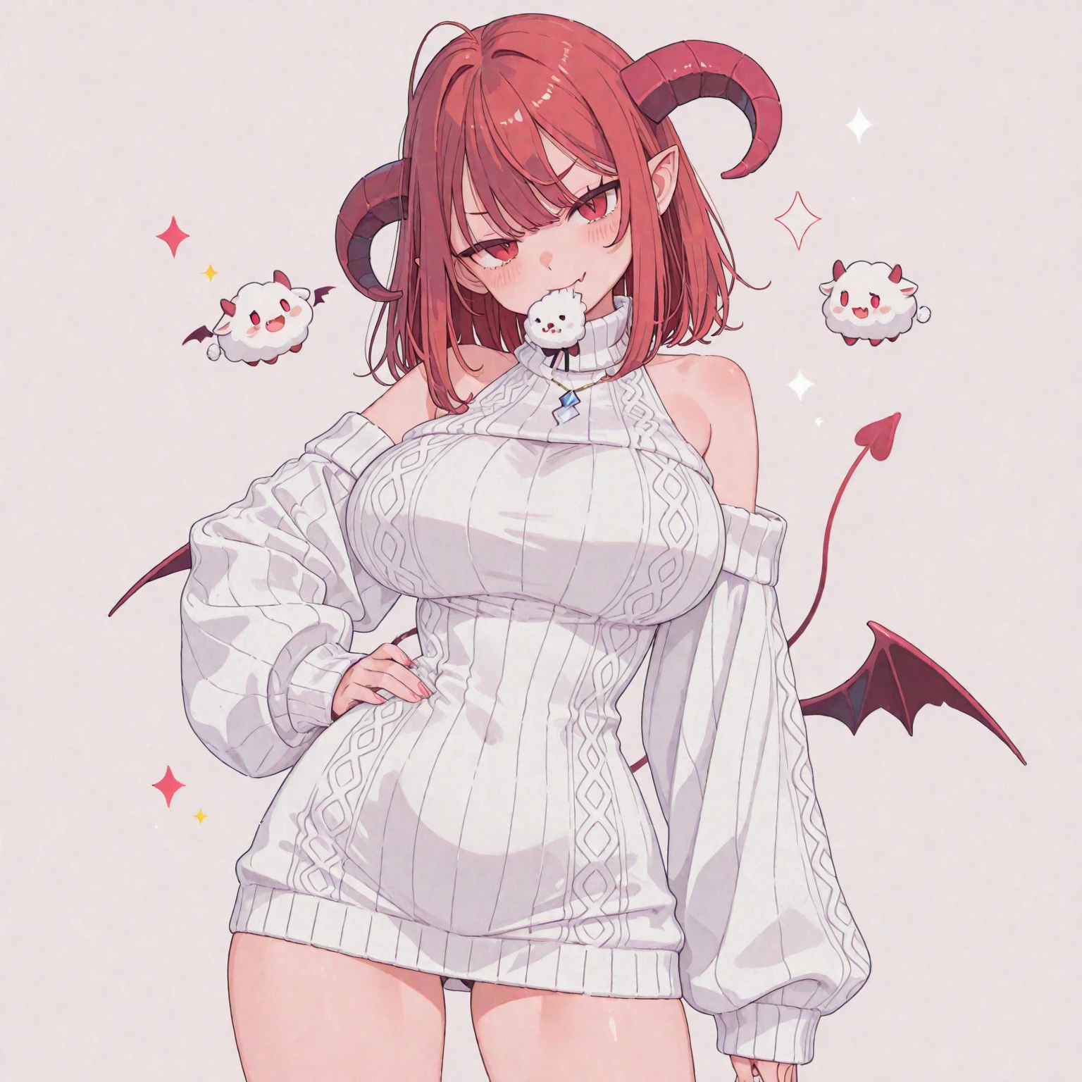 masterpiece, detailed, high quality, absurdres, adcvr, 1girl, solo, eyeliner, eyeshadow, blush, large breasts, curvy, wide hips, open clothes, revealing clothes, see-through, cowboy shot,