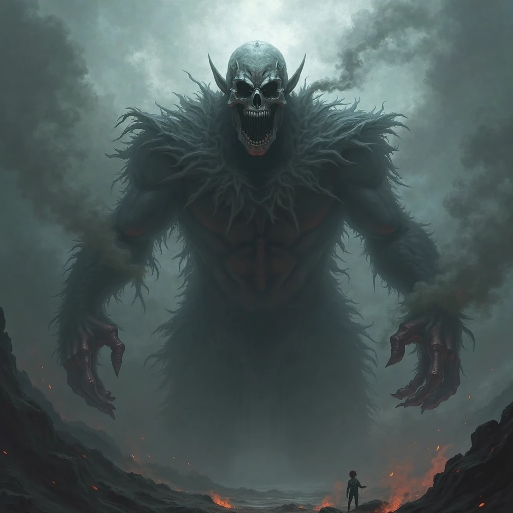 Despair, destruction, horror, darkness, monster invasion