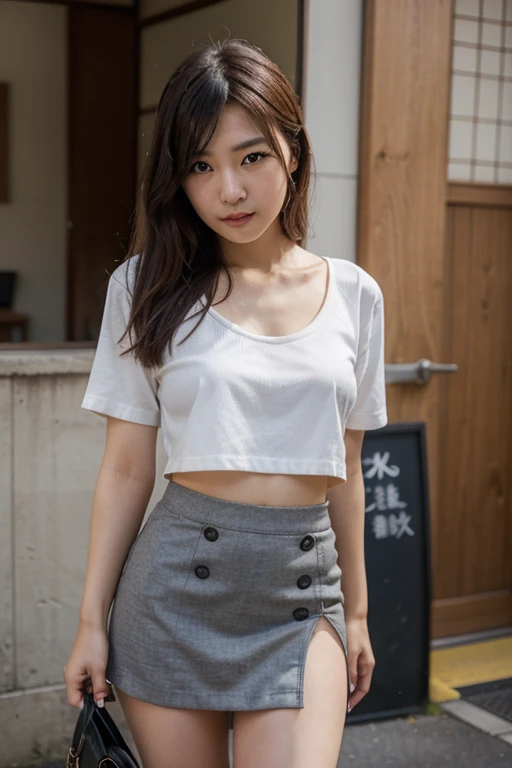 Female college student、22 years old、alone、(Browsing Caution:1.3), ((masterpiece)), ((Highest quality)), (Very detailedな), ((cute)), cute, (Lovely), ((Very detailed)), 4K, (8k), Highest quality, (beautiful), hyper cute face, shape, hyper Genuineistic, Genuine, (((From below))), whole body, Between the Skyscrapers, (1 girl, cute girl:1.5), (Female college studentのファッション:1.5),(Character T-shirts、Pleated skirt)、((White panties))、sneakers、 beautiful light brown hair, beautiful brown eyes, ((beautiful eyes)), (the wind is strong, Hair is shaking, The skirt is flipped up and the underwear is visible:1.3), short hair, (((Big Breasts))), ((Device tick type))、(Wearing (Showing panties to the camera))、