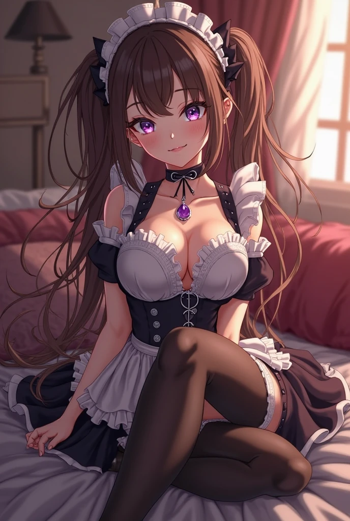(Girl),(anime),(Young),(super beautiful),(Super mega dark skin ),(brown eyes),(hot),(long purple hair),(slender slim body with physical attributes like big boobs with bust size 230 cm in Length),(sexy ass),(structured body),(super hot),(Wearing),+,(This adorable yet eye-catching outfit features a little pink dress adorned with soft, fluffy ears that seem to peer curiously over the kitten's shoulders. Delicate lace trims frame the neckline and hem, gently accentuating the curves below. The skirt bounces playfully with each step, revealing sheer satin panties that hint at sweet secret surprises below. Glittery paw-shaped cuffs complete the look, beckoning gentle hands to explore and appreciate this stunning feline fantasy. Prepare to surrender to the whimsy of this sensual feline creation.)