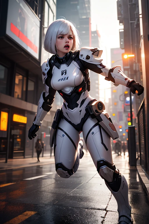 1girl, solo, realistic, photography, wearing a cyberpunk helmet, sitting with their legs crossed, greaves, medium breast, (cyborg arms:1.4), cinematic colorgrading film, dramatic scenes, RAW photo, Masterpiece, ultra wide angle, half-body, Ultra Fine Photo, Best Quality, Ultra High Resolution, Photorealistic, volumetric light, Stunningly Beautiful, Delicate Face, Vibrant Eyes, (Highest quality:1.3), (sharp focus:1.5), (skin_textures:1.2), (photorealistic:1.5), (highly detailed skin), (detailed face), (high detailed skin:1.2), (glistening skin:1.15), night, city, snow, snowy, (big wings:1.2), glossy, calestial, looking viewer,  (fluffy crop jacket:1.2)