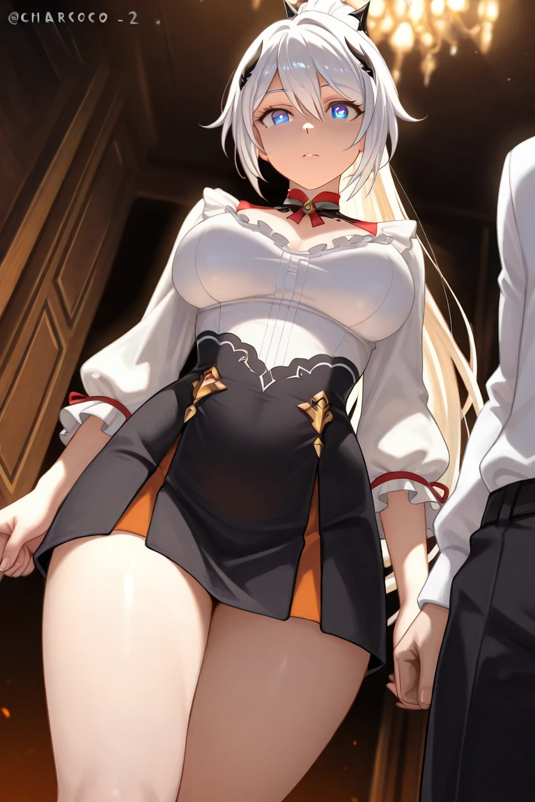 (masterpiece: 1.3), (Maximum resolution: 1.2), (Ultra HD TV: 1.2), Cinema Lighting, 8K resolution, Narrow eyes and skin, Detailed facial features, , (Focus on the chest: 1.2), (The focus is on the face:1.2),Perfect Style, Cute Face, Accurate, Anatomically correct, Highly detailed face and skin texture, Narrow eyes, double eyelid, Thin eyebrows, Glitter Eyeliner: 1. Natural Cheeks, Shiny skin, White skin, Shiny skin、Embarrassed look、Angry expression、A look of humiliation、A virgin woman of 20,church、Stained glass,(Monastic Clothes:1.3)、 ROHM review photo、View from below, Low - Angle, From behind, Cinema Lighting, Mucus sac in thigh、Flowing liquid(Attractive ass:1.2),、Expose、confusion、Tight fitting clothes,Soft Breasts、White panties,Body Model,Body Outline, blush,