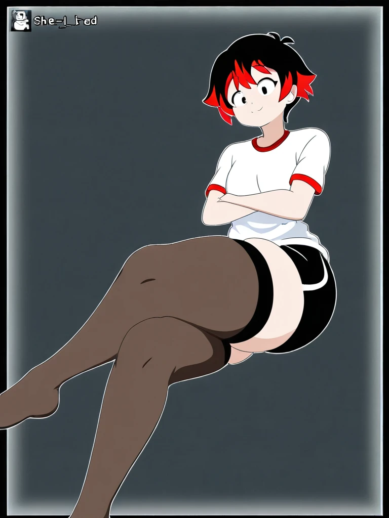 score_9,score_8_up,score_7_up, source_cartoon, source_furry, furry girl, cat, black hair, short spiky hairstyle, hair covering one eye, black eyeshadows, short spiky ponytail, anime style, small breasts, red eyes, Big eyebrows, ((goggles, black tank top, midriff, fingerless gloves)), city street, sunny sky, high quality, detailed body, detailed eyes, detailed face, masterpiece, glistening body, detailed body fur, best quality, white body fur, skinny, sassy face, gothic, spectacular effects, :3, gorgeous body, full body, feets with three toes, 3 toes, 1girl, spread legs, nipples, pussy, anus, bottomless, leg up, clitoral hood, solo focus, navel, furry, lying, shirt lift, clitoris, blush, furry female, 1boy, closed mouth, shiny, stomach, no bra, makeup, presenting, on back, shiny skin, leg lift, motion blur,